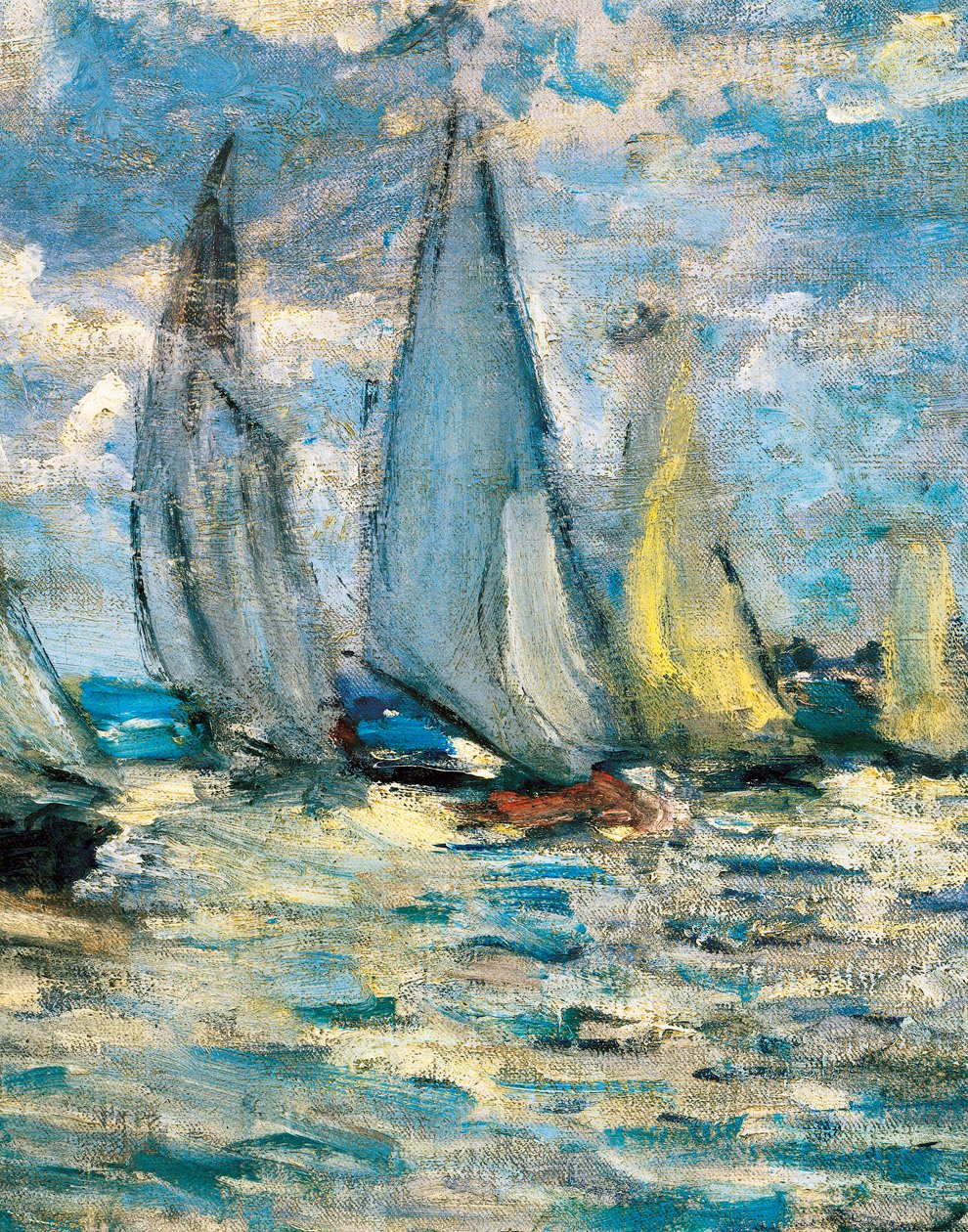 Bådene eller regattaen i Argenteuil (detalje) omkring 1874 af Claude Monet