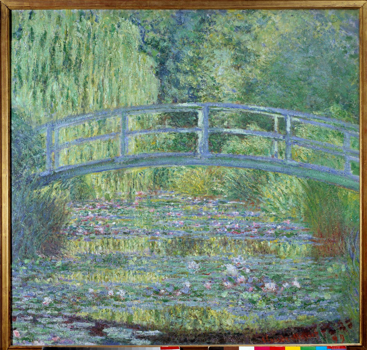 Jalankulkusilta ja lummeallas af Claude Monet