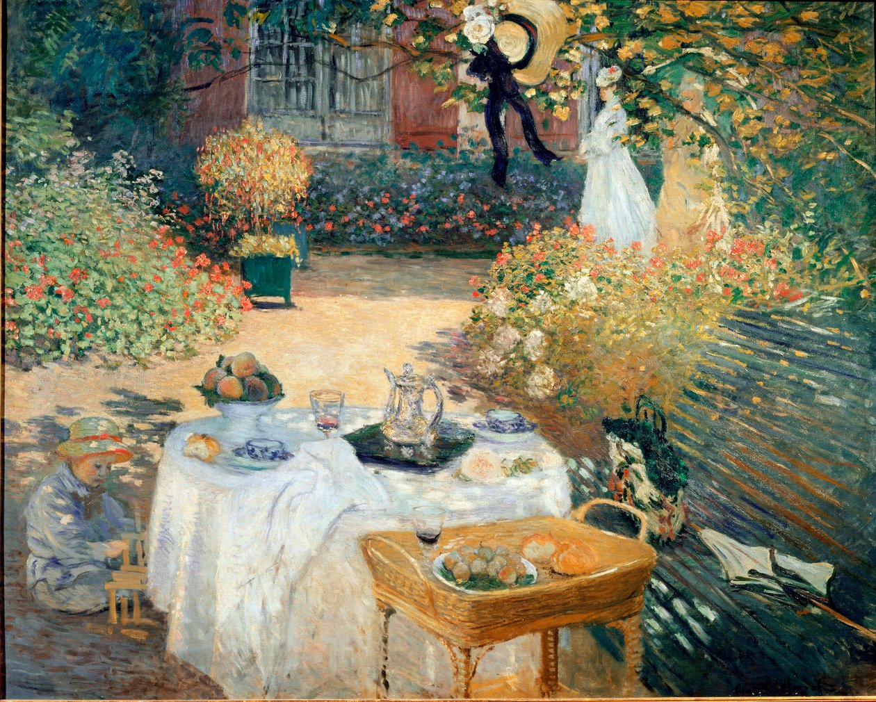 Frokost, dekorativt panel af Claude Monet