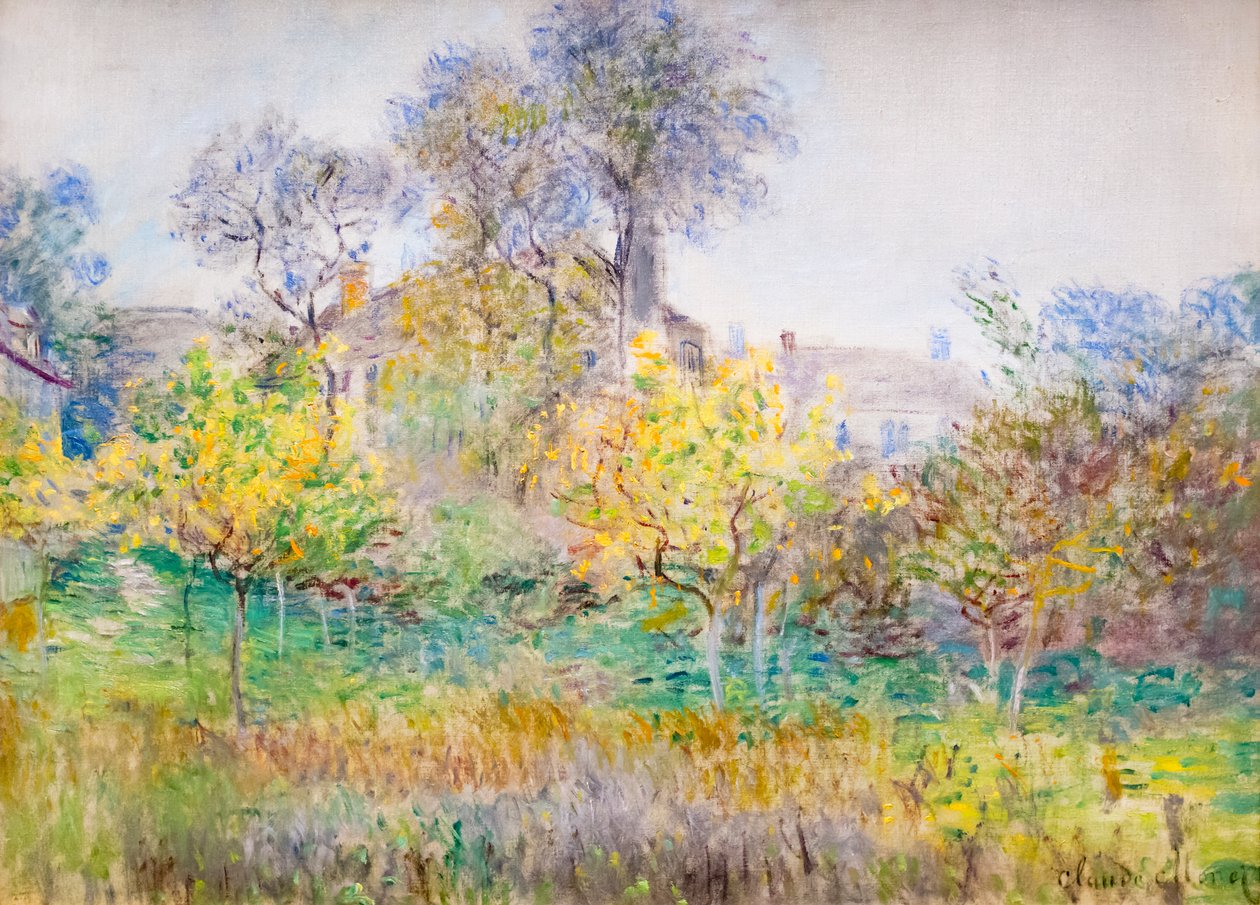 Frugthaven, ca. 1874 (olie på lærred) af Claude Monet