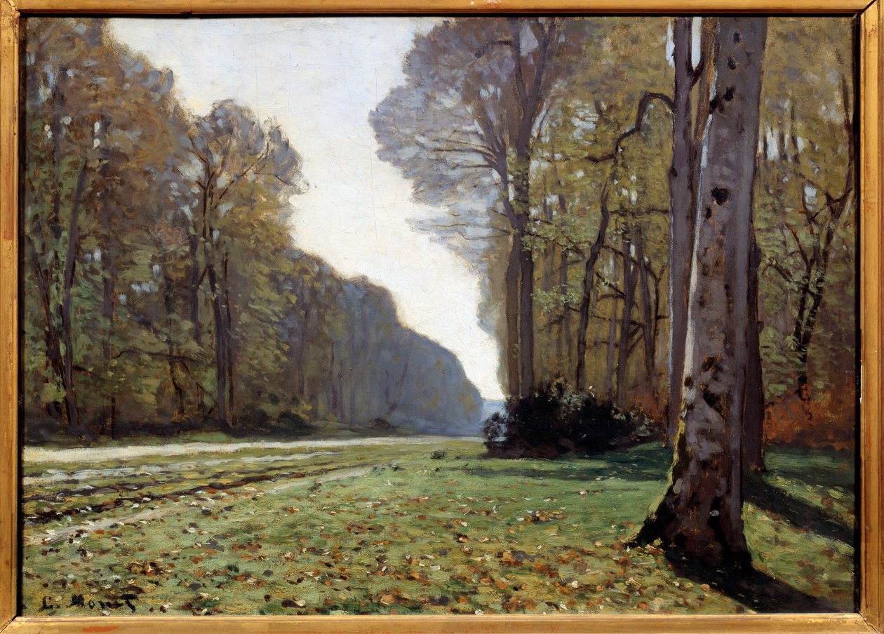Pave of Chailly, Fontainebleau, ca. 1865 (olie på lærred) af Claude Monet