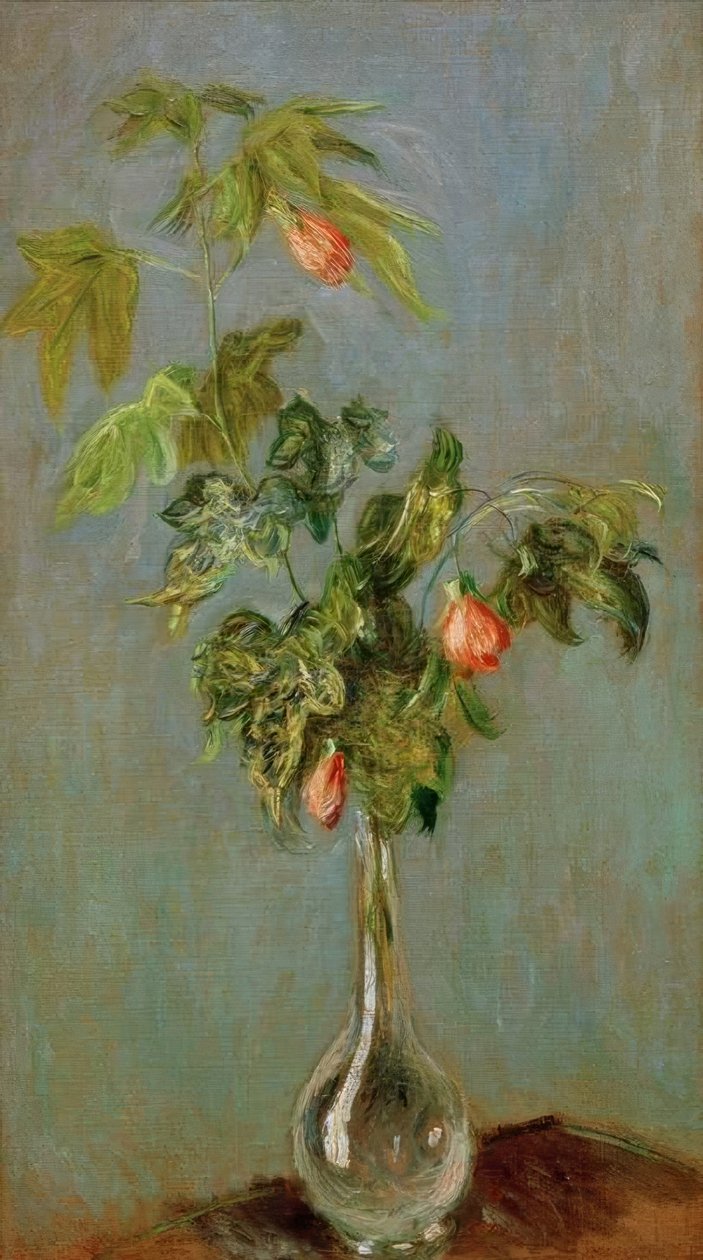 Vase med blomster af Claude Monet