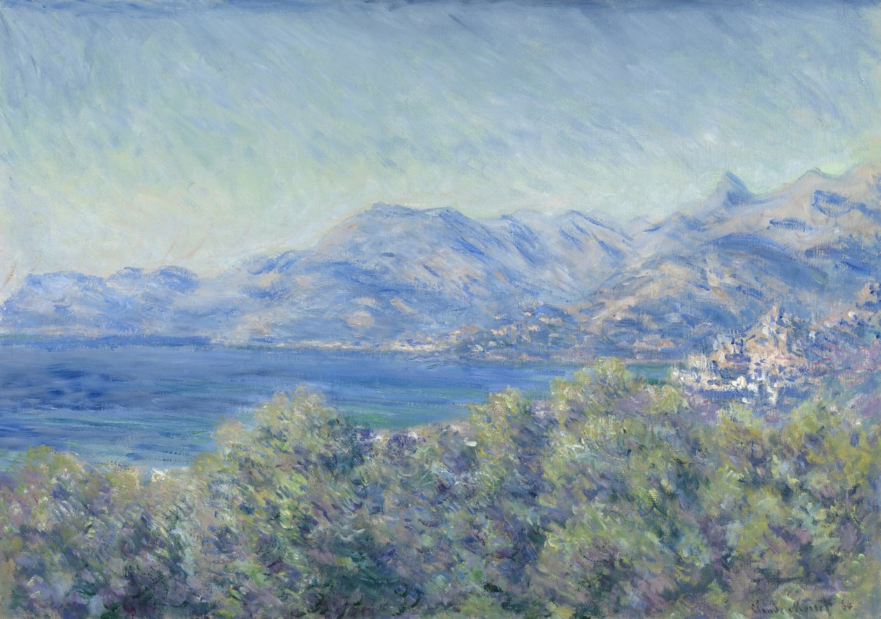 Udsigt over Ventimiglia af Claude Monet