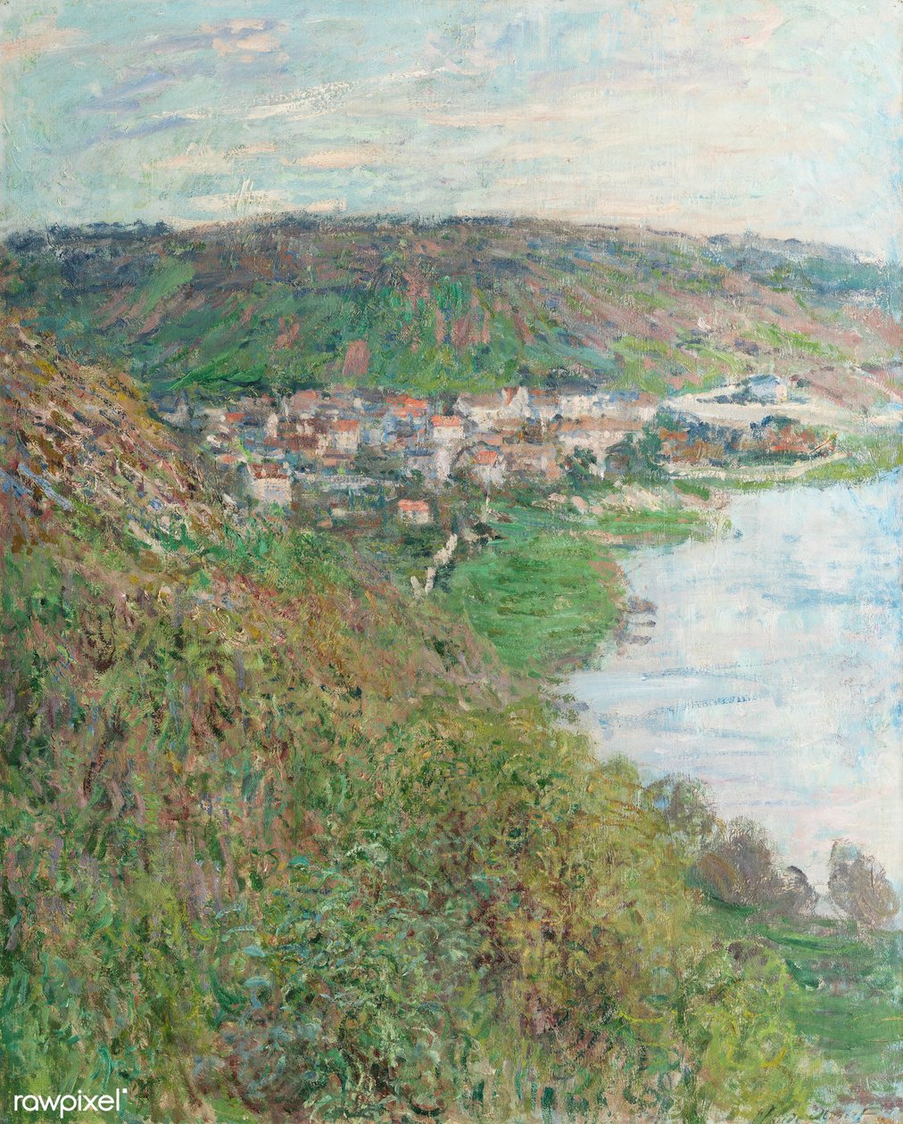 Udsigt over Vétheuil af Claude Monet