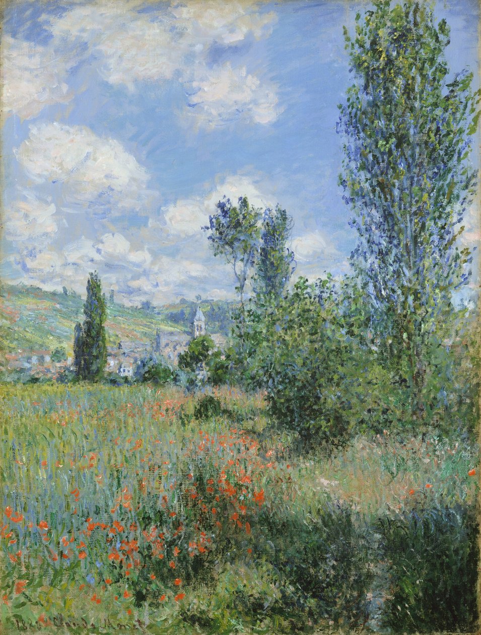 Udsigt over Vétheuil af Claude Monet