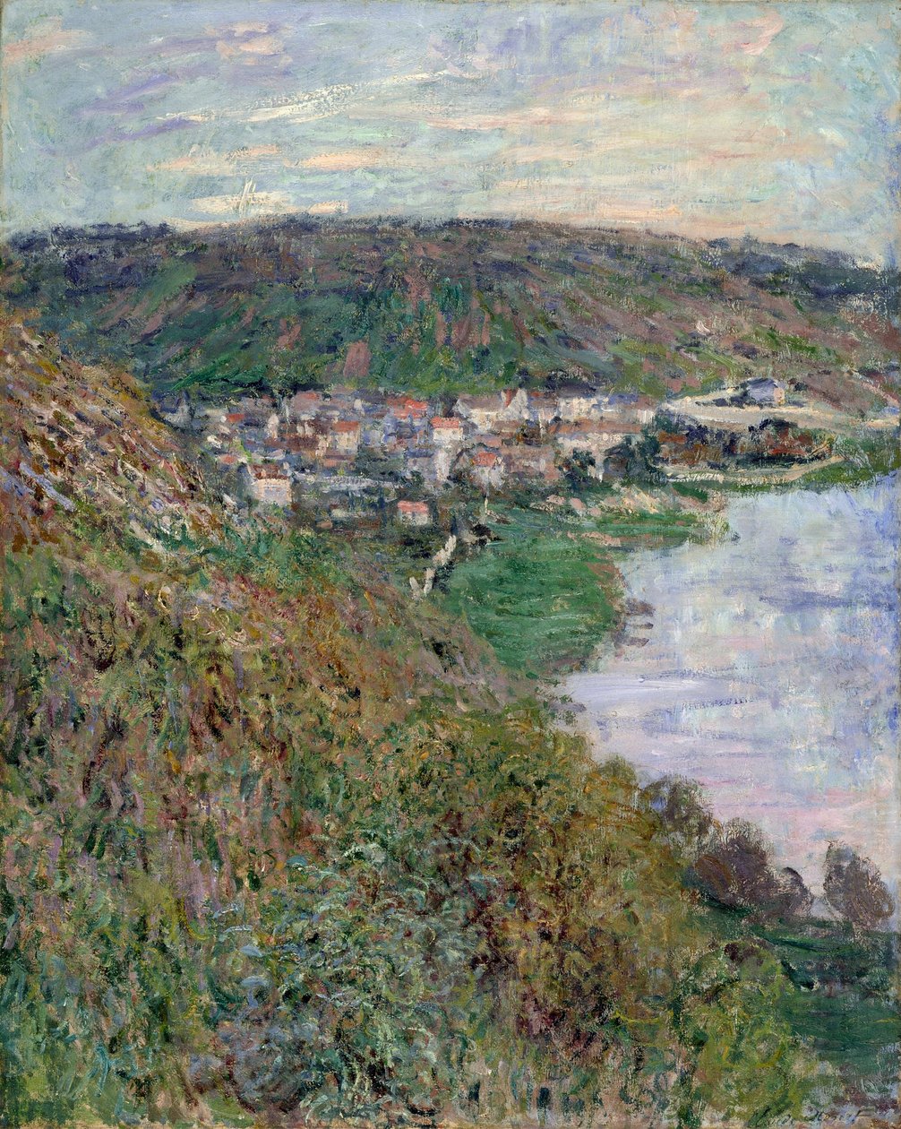 Udsigt over Vétheuil, 1880 af Claude Monet