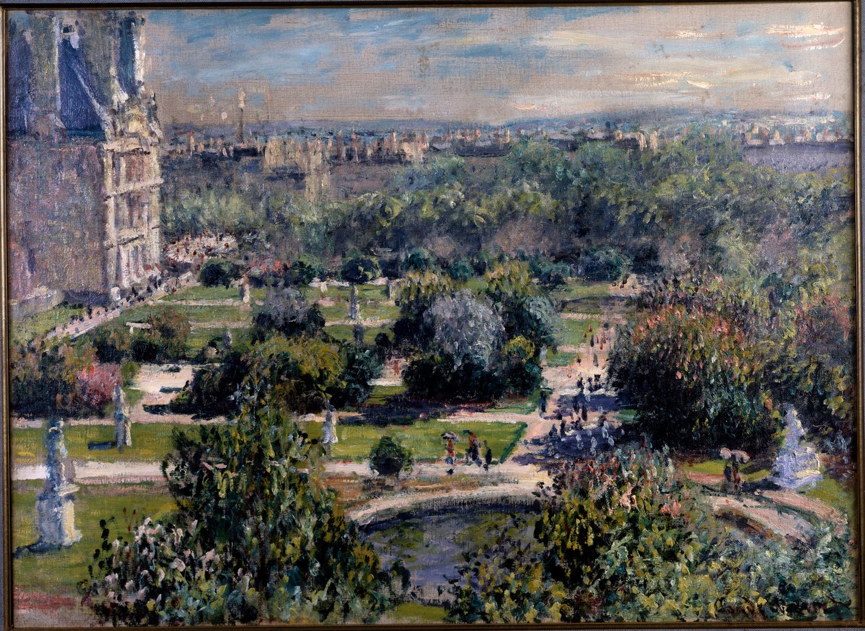 Udsigt over Tuileries-haverne i Paris af Claude Monet