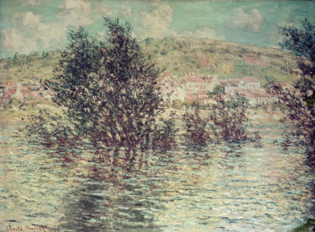 Vétheuil, udsigt over Lavacourt af Claude Monet