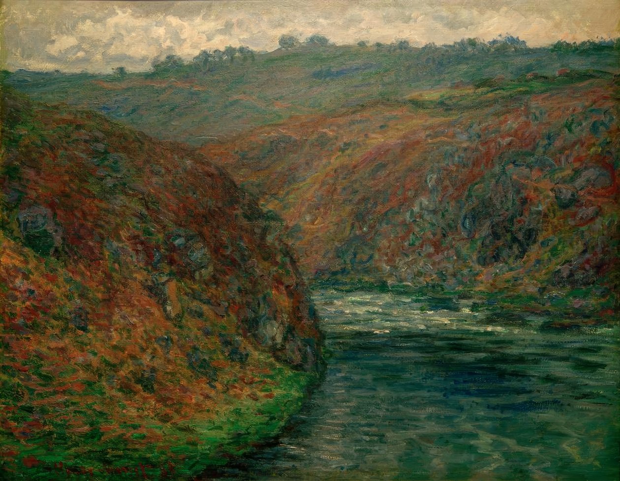 Udsigt over Creuse, mørkt vejr af Claude Monet