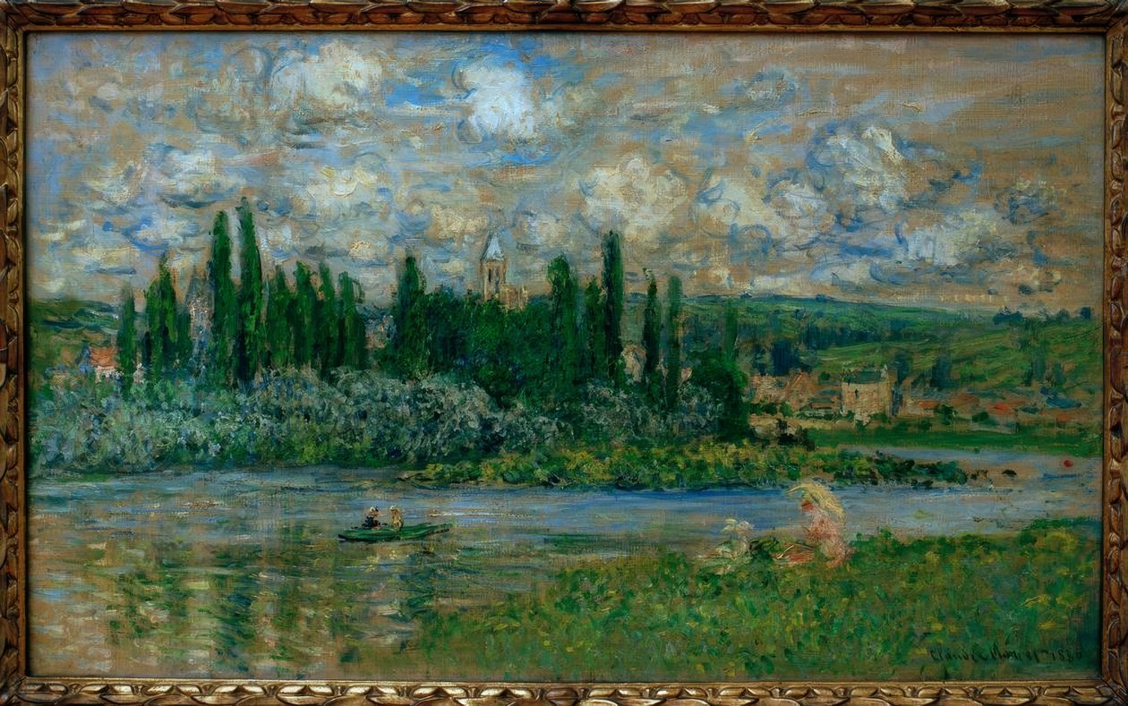 Vue de Vetheuil (udsigt over Vetheuil sur Seine) af Claude Monet
