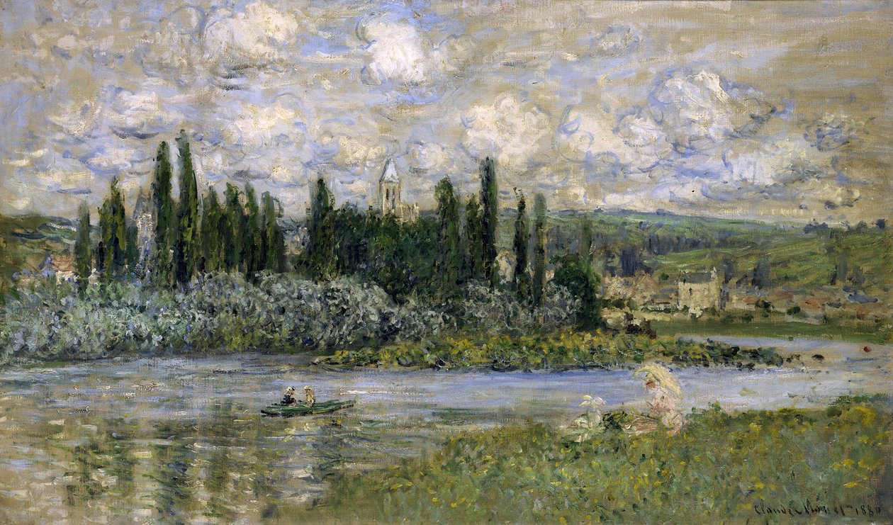 Udsigt over Vétheuil af Claude Monet