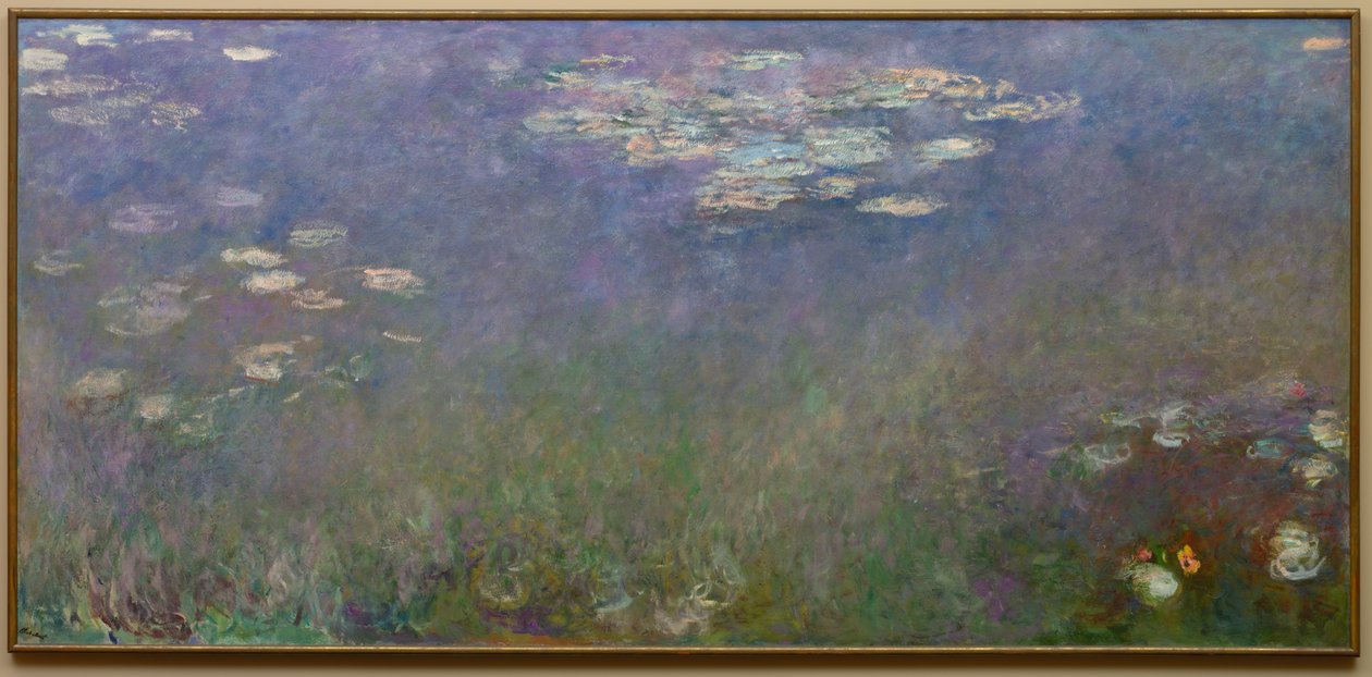 Vandliljer (Agapanthus), ca. 1915-26 (olie på lærred) af Claude Monet