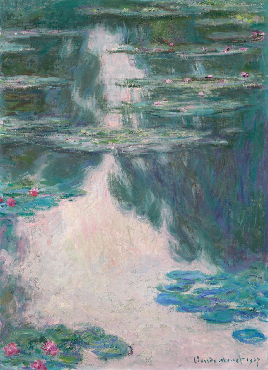 Vandliljer, gråt vejr af Claude Monet