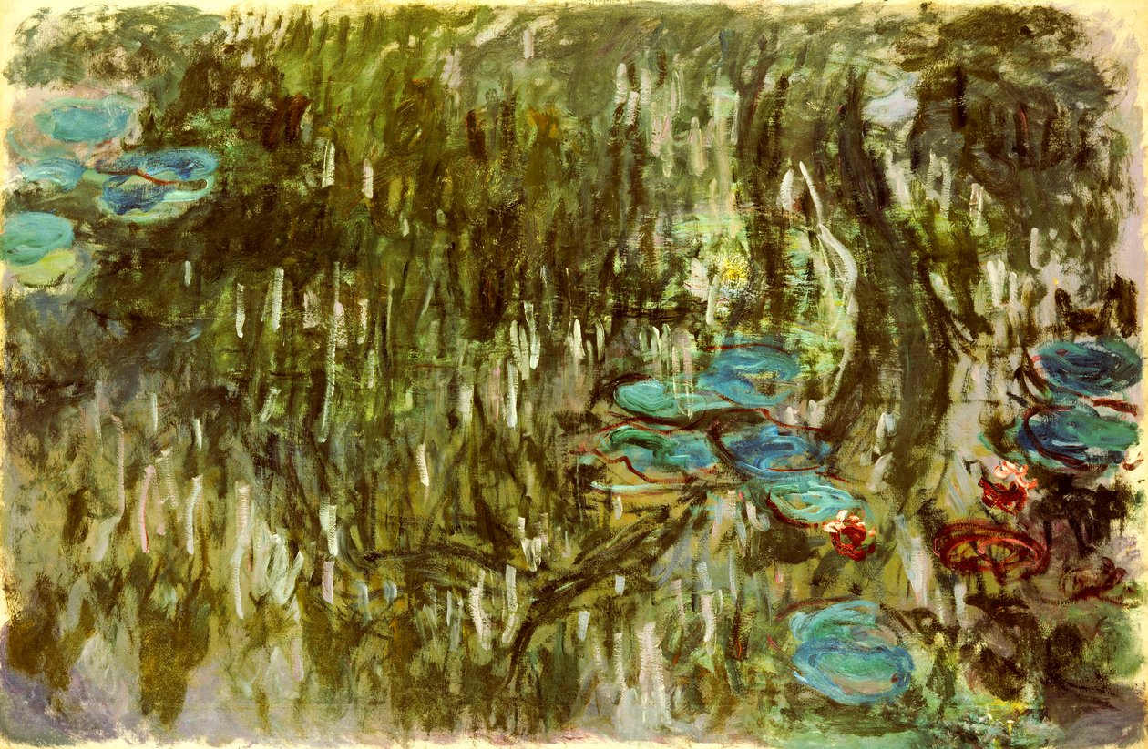 Åkander, reflekteret pil, c.1920 af Claude Monet