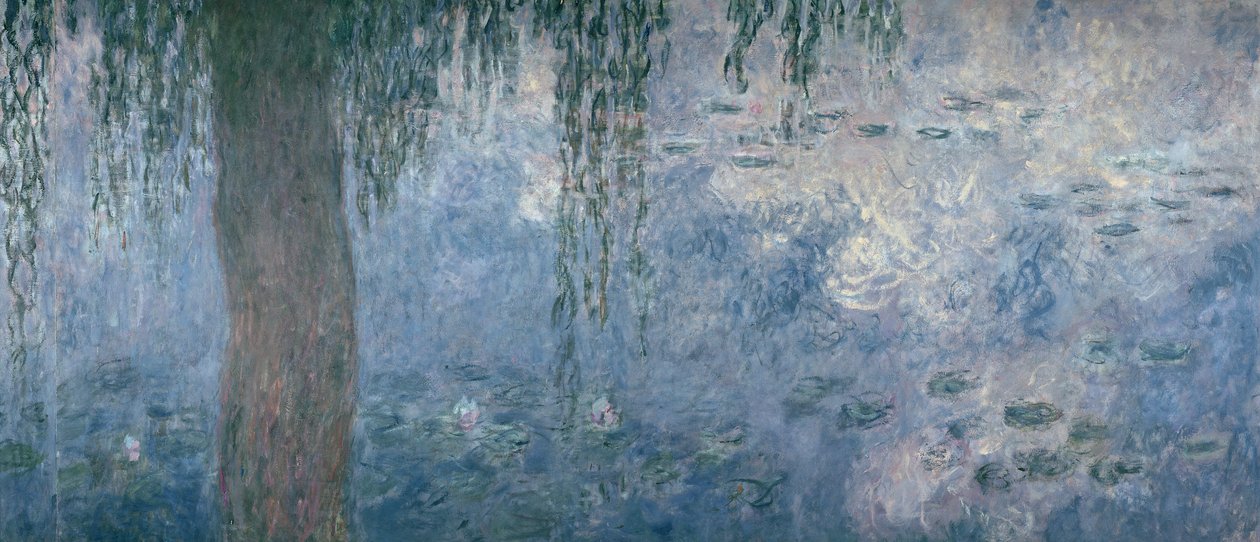 Waterlilies: Morning with Weeping Willows, 1914-18 (højre afsnit) af Claude Monet