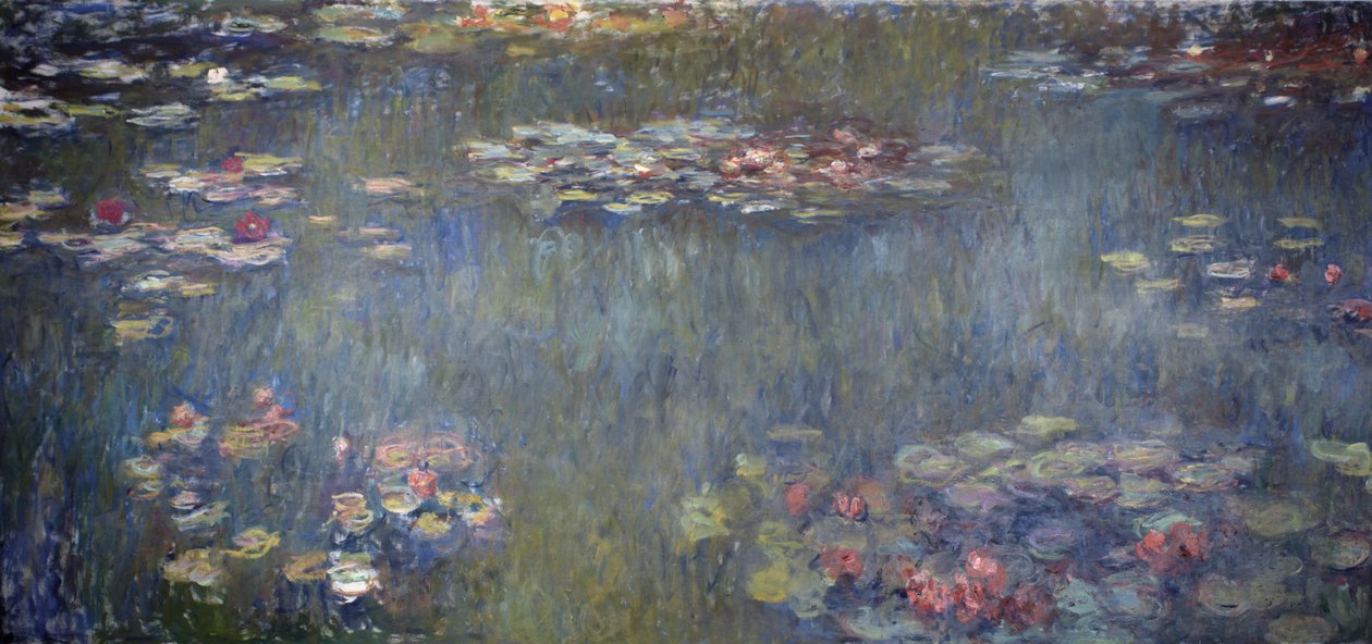 Åkandedam, grøn refleksion af Claude Monet