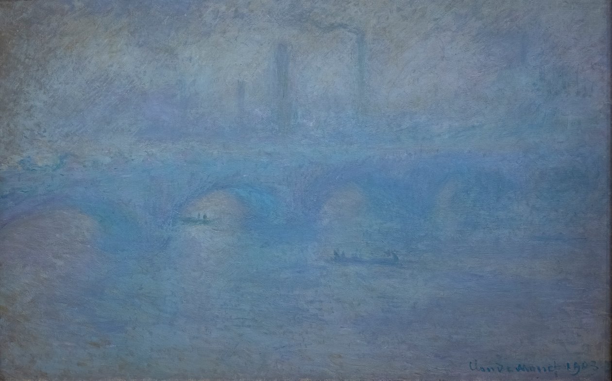 Waterloo Bridge. Virkning af tåge af Claude Monet