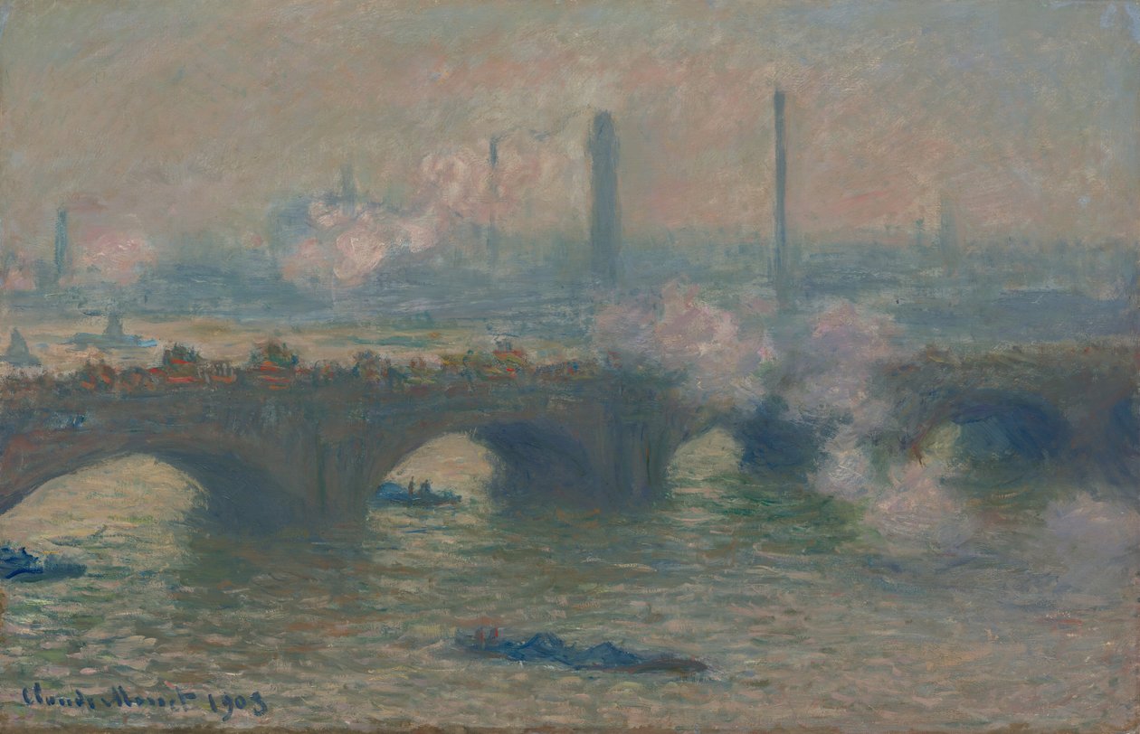 Waterloo Bridge, Gray Day af Claude Monet