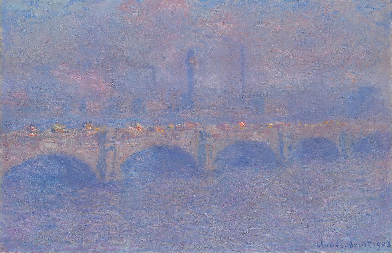 Waterloo Bridge, Sollyseffekt af Claude Monet