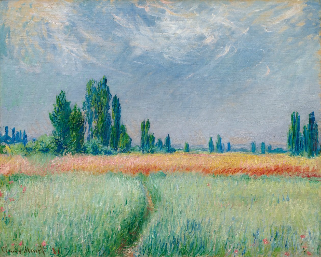 Wheatfield af Claude Monet