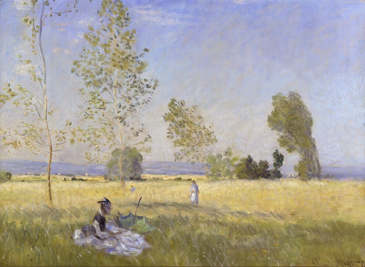 Eng i Bezons (sommer) af Claude Monet