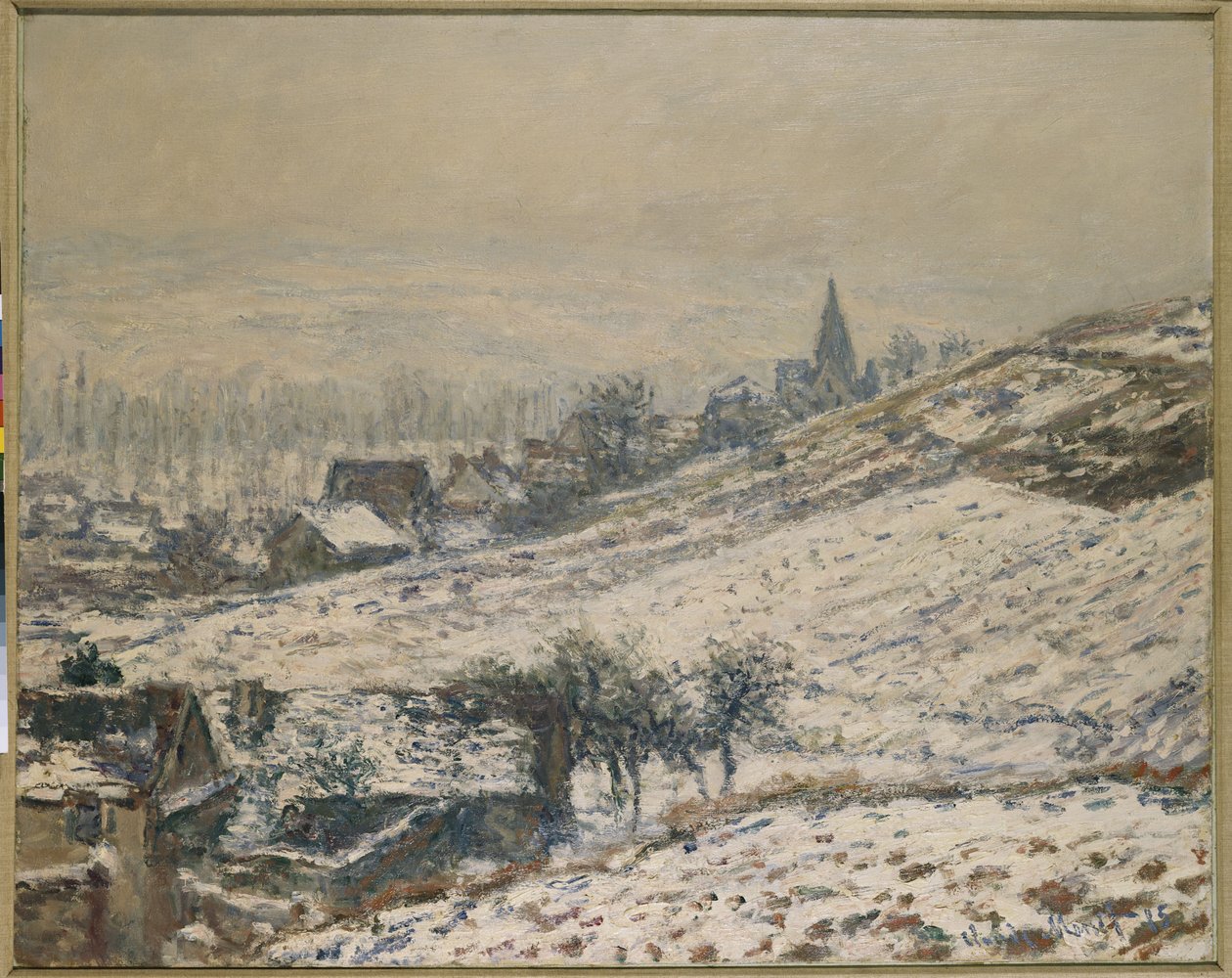 Vinter i Giverny, 1885 af Claude Monet
