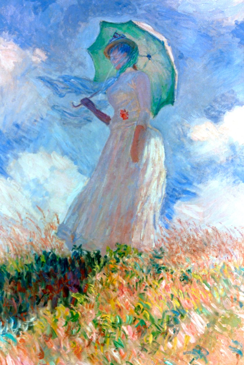 Kvinde med paraply vendt mod venstre, 1886 af Claude Monet