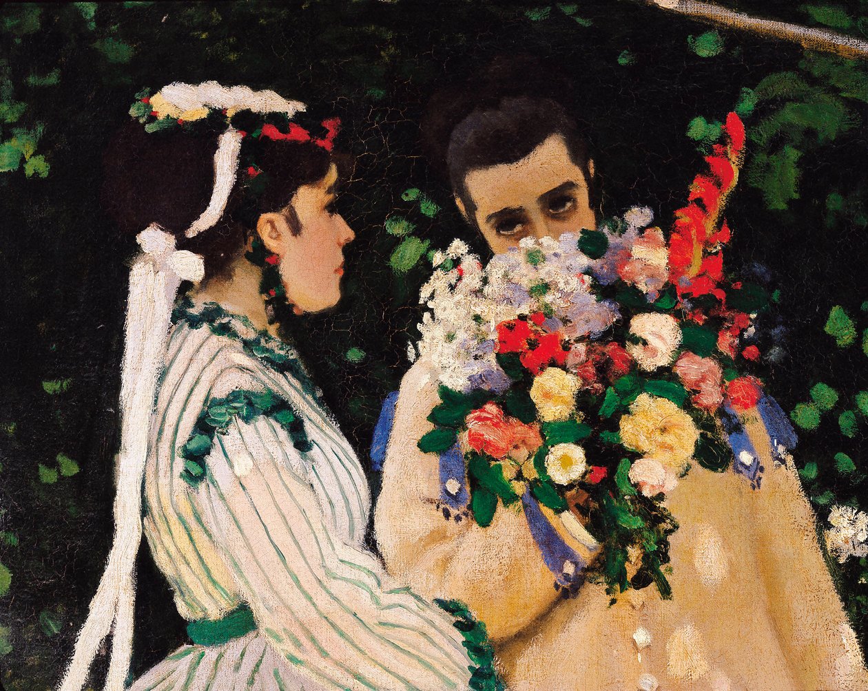 Kvinder i haven, detalje, ca. 1866 (olie på lærred) af Claude Monet