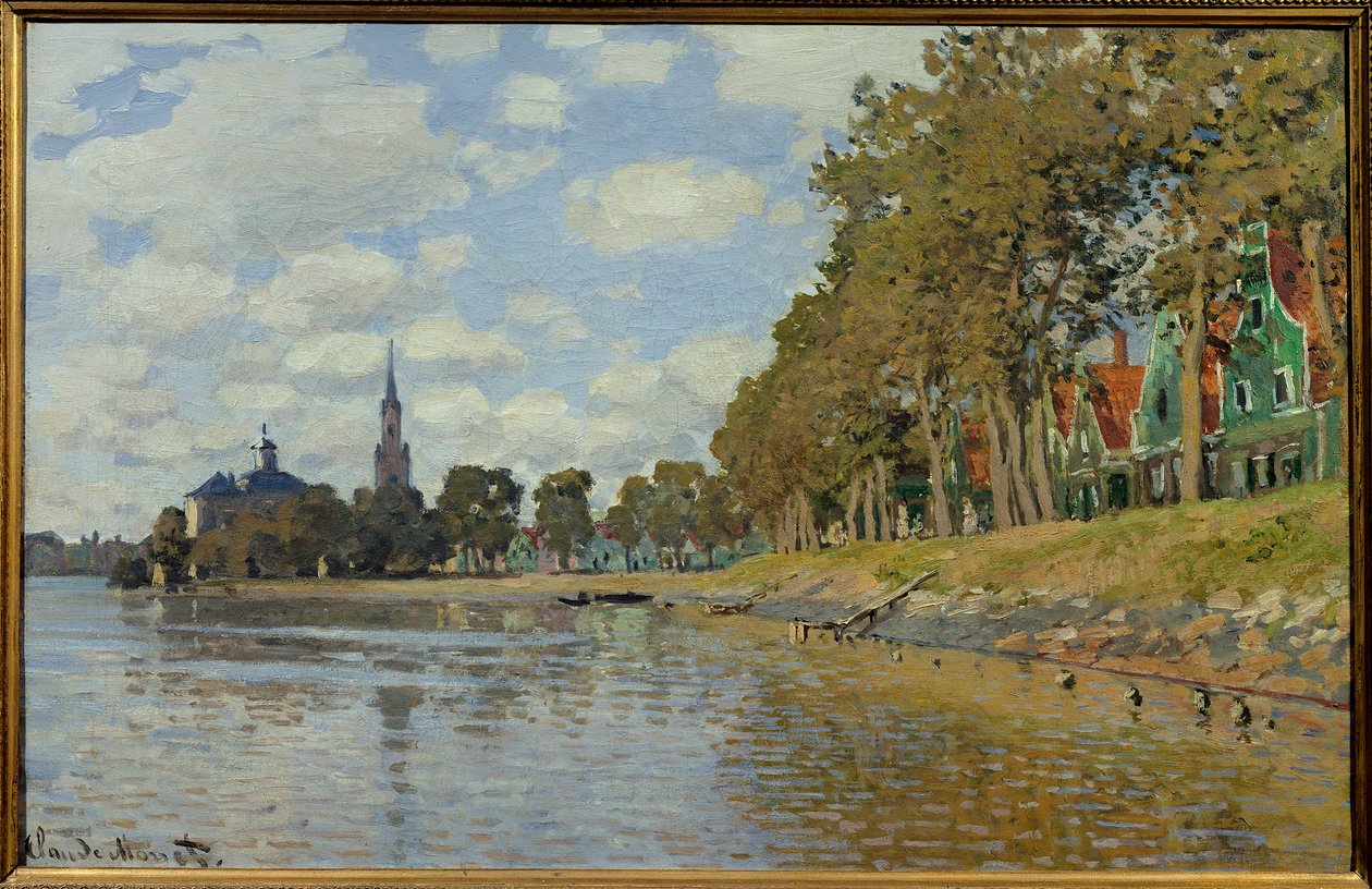 Zaandam. 1871. (0,48 x 0,73 cm) hollandsk landskab. Olie på lærred af Claude Monet (1840-1926). Musee d