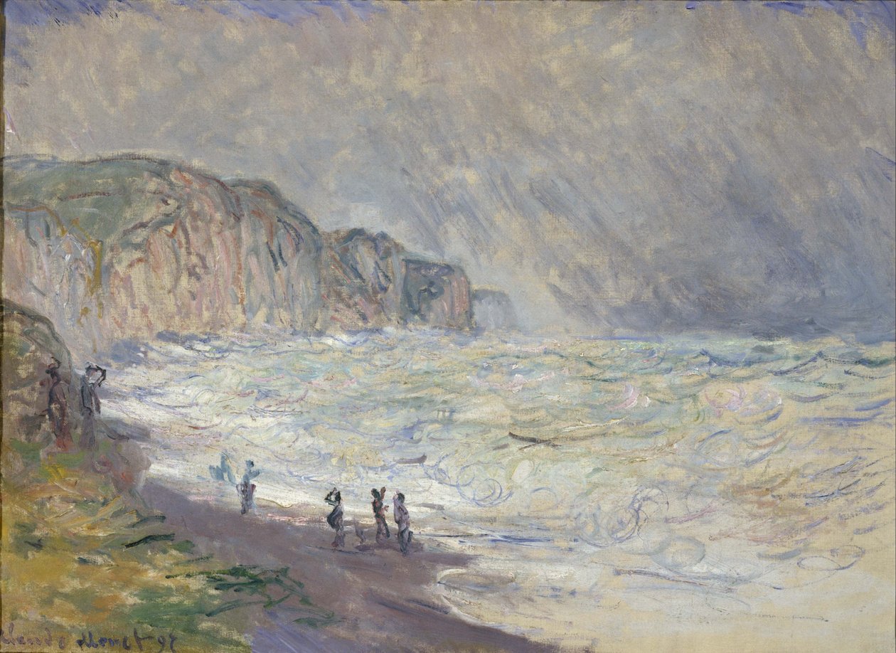 Heavy Sea ved Pourville af Claude Monet