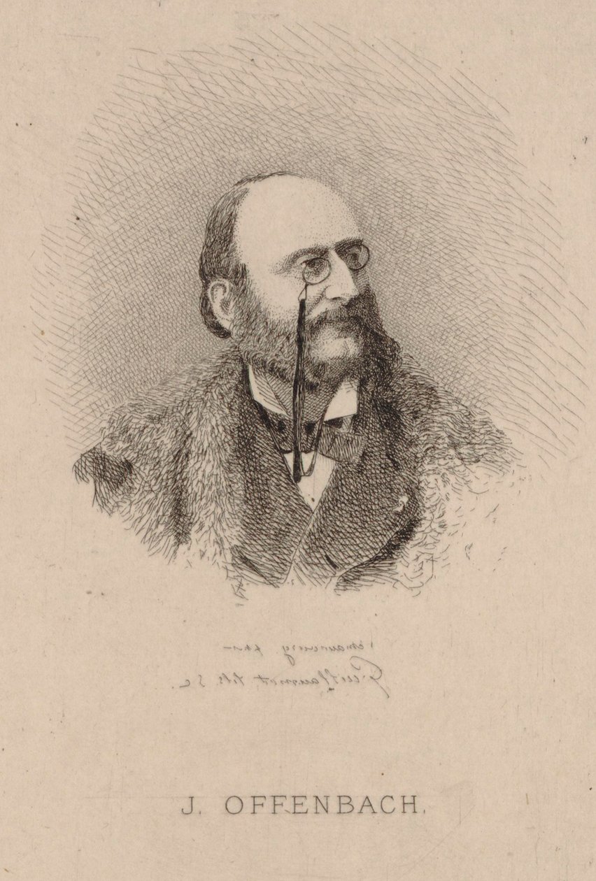 Portræt af Jacques Offenbach 1819-1880, 1870. af Claude Nicolas Eugène Guillaumot