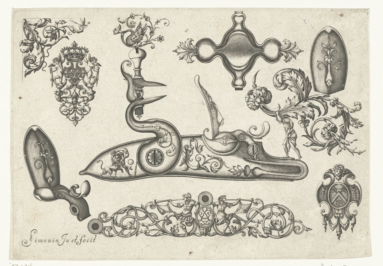 Ti motiver Plusieurs pieces et ornaments Darquebuzerie (serietitel) af Claude Simonin