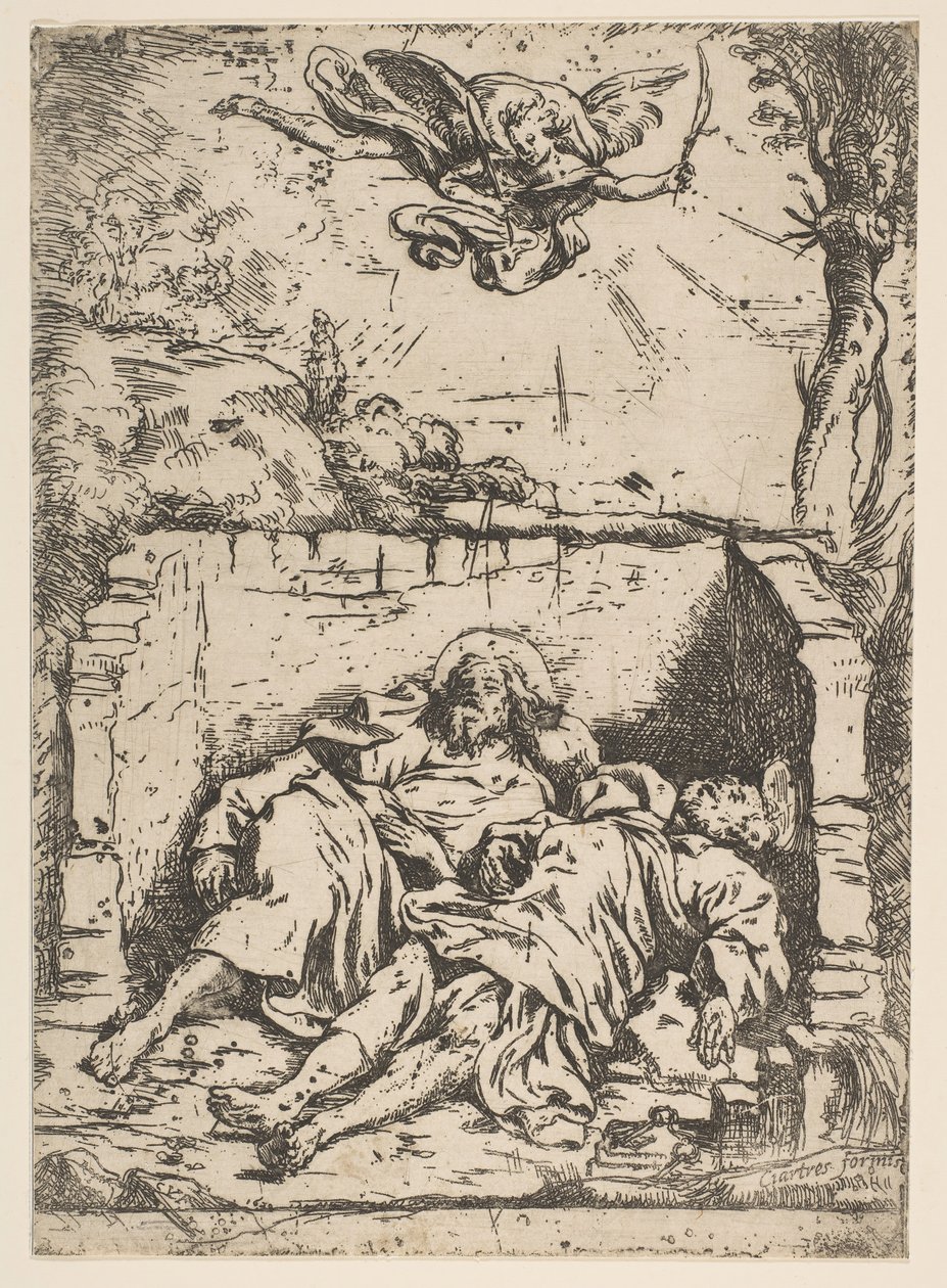 Sankt Peters og Sankt Pauls død Sankt Peter og Sankt Paulus i graven, 1600-tallet. af Claude Vignon