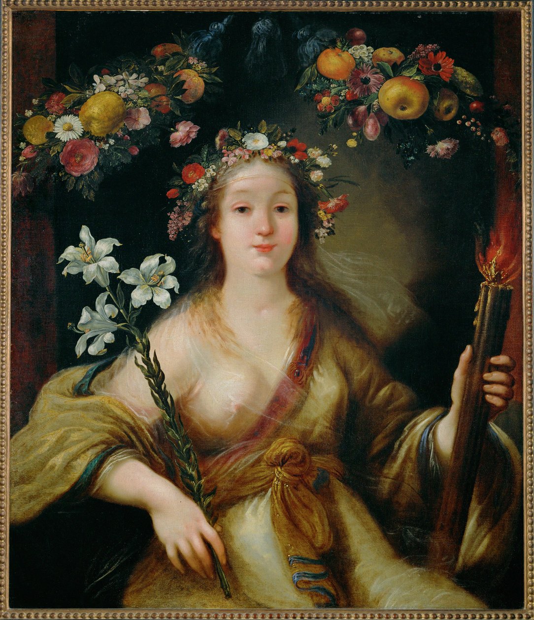 Flora ... (maleri på lærred) af Claude Vignon