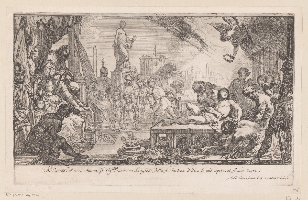 Sankt Laurentius martyrium af Claude Vignon