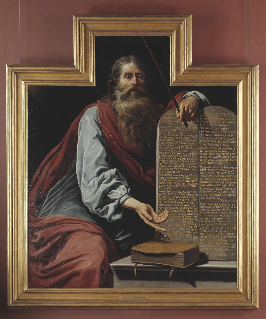 Moses med lovens tavler af Claude Vignon