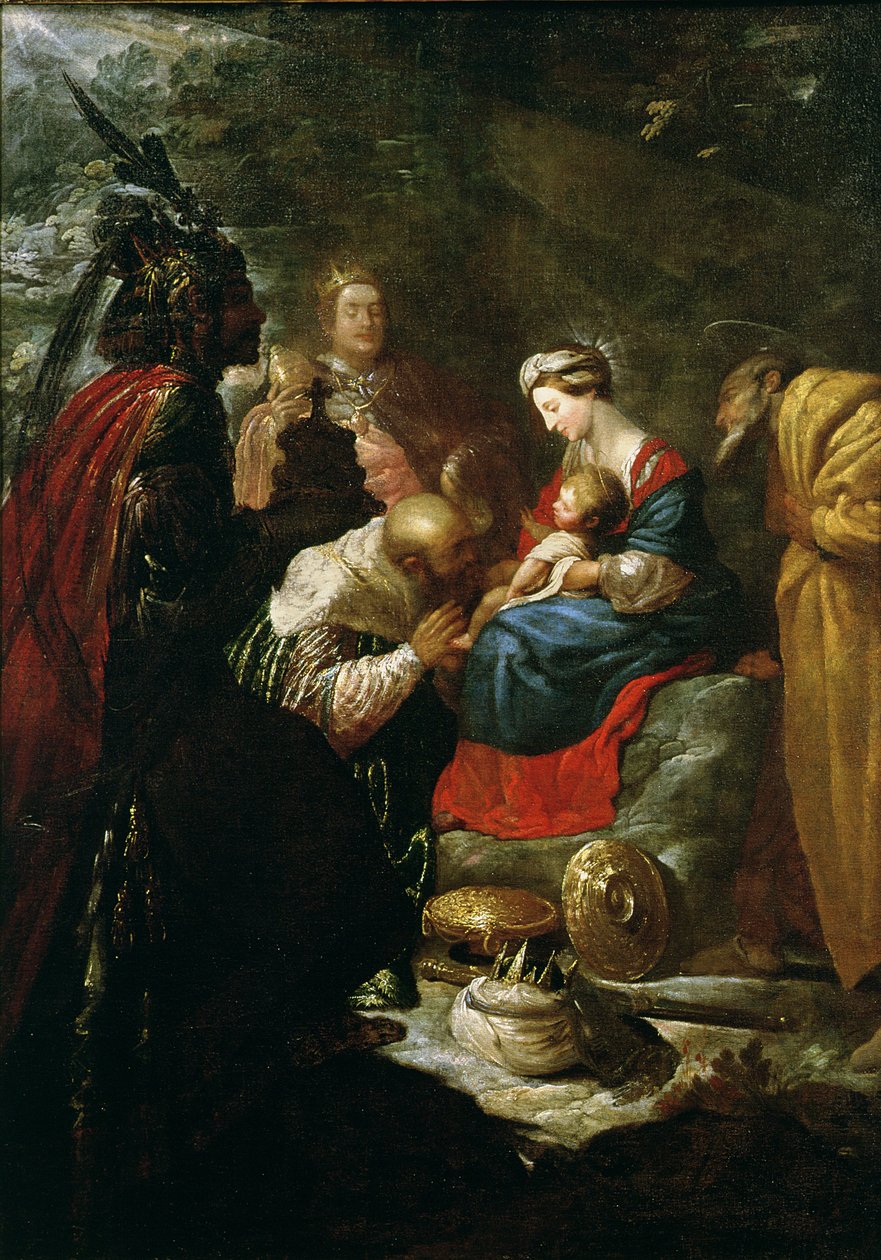 Magiernes tilbedelse, ca. 1619 af Claude Vignon