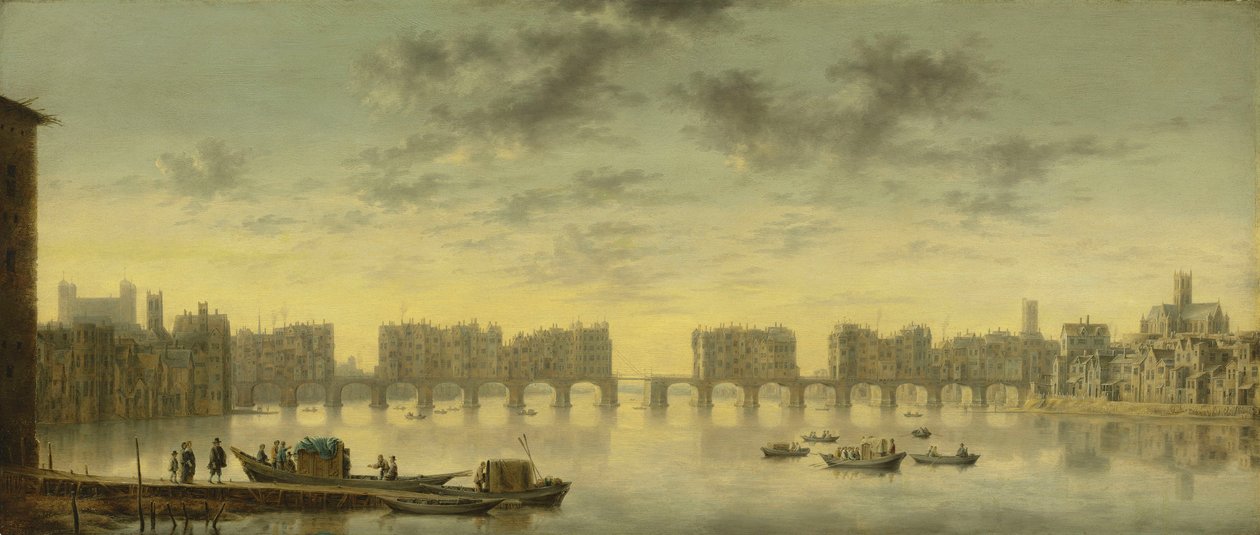 Gamle London Bridge af Claude de Jongh