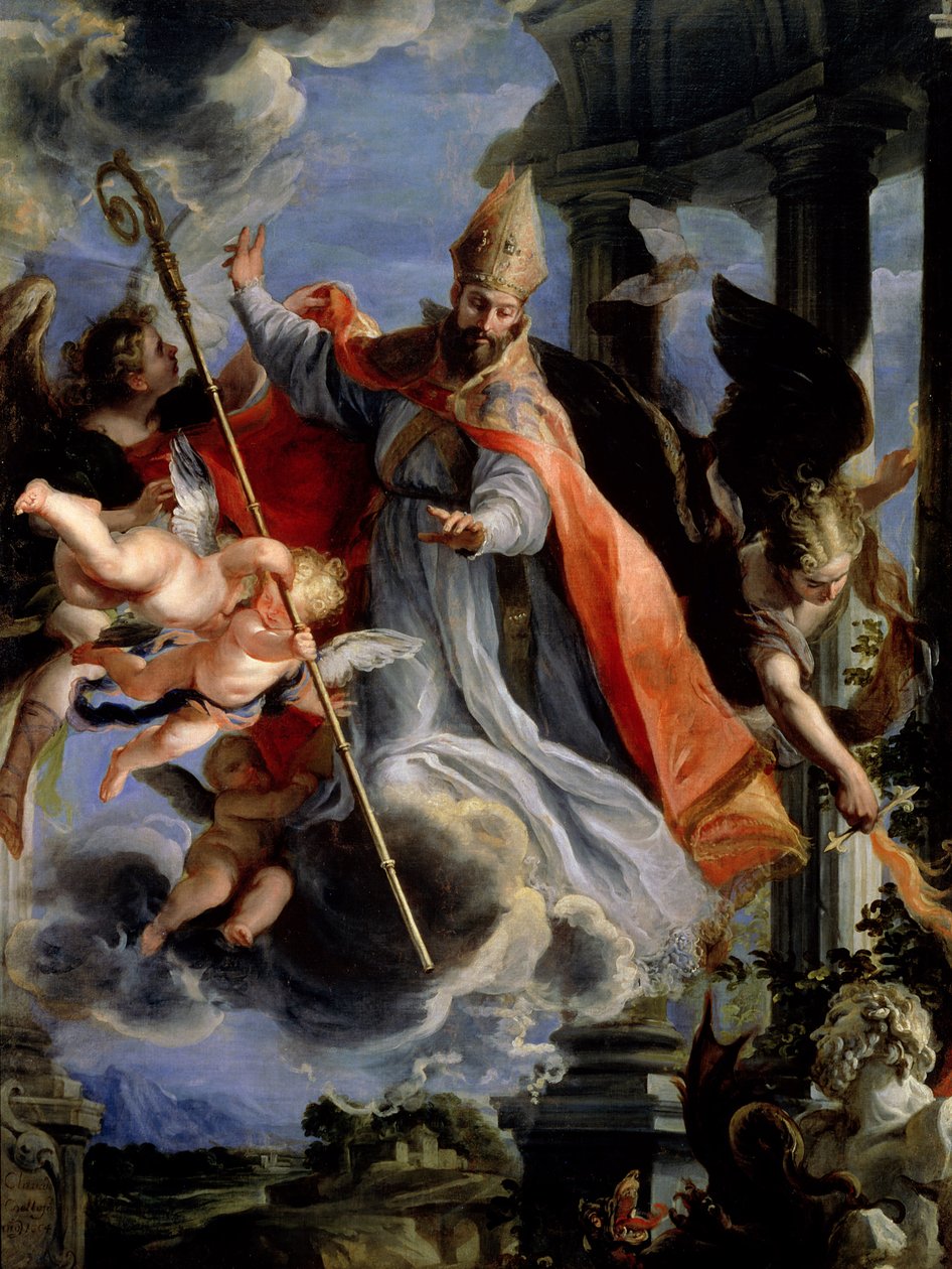Augustins triumf (354-430) 1664 af Claudio Coello