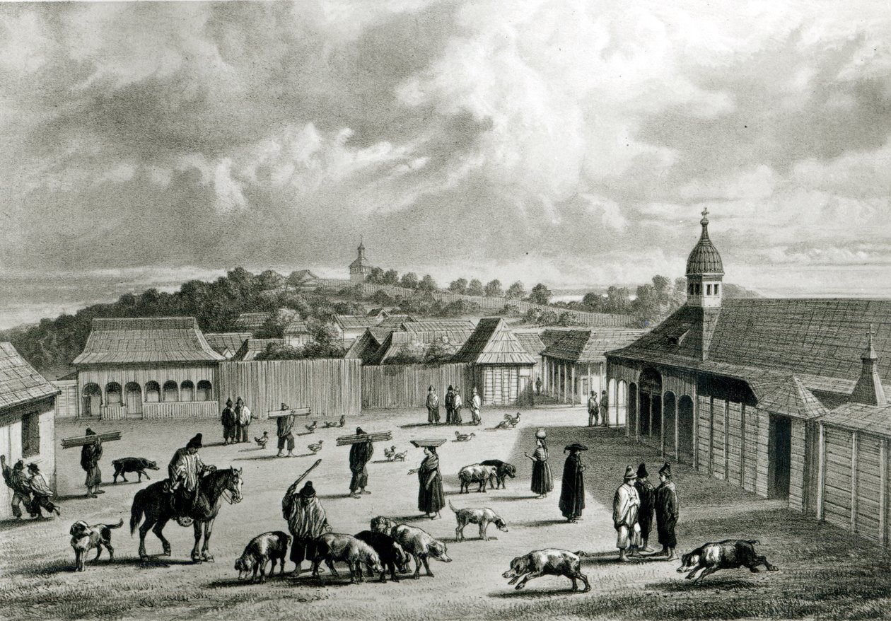 Plaza de San-Carlos de Chiloe, 1835 ] af Claudio Gay