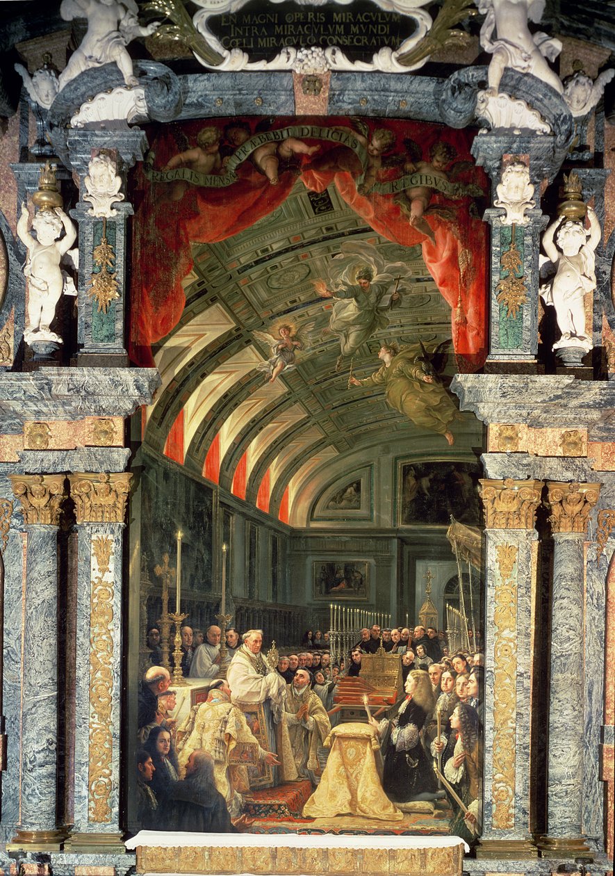 Den hellige nadver af Charles II (1661-1700) og hans hof, 1690 af Claudio Coello