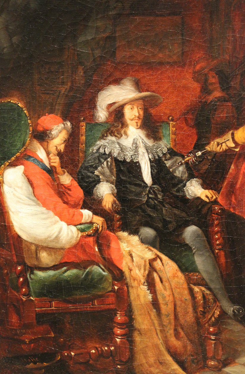 Cinq-Mars returnerer sit sværd til Louis XIII af Claudius Jacquand