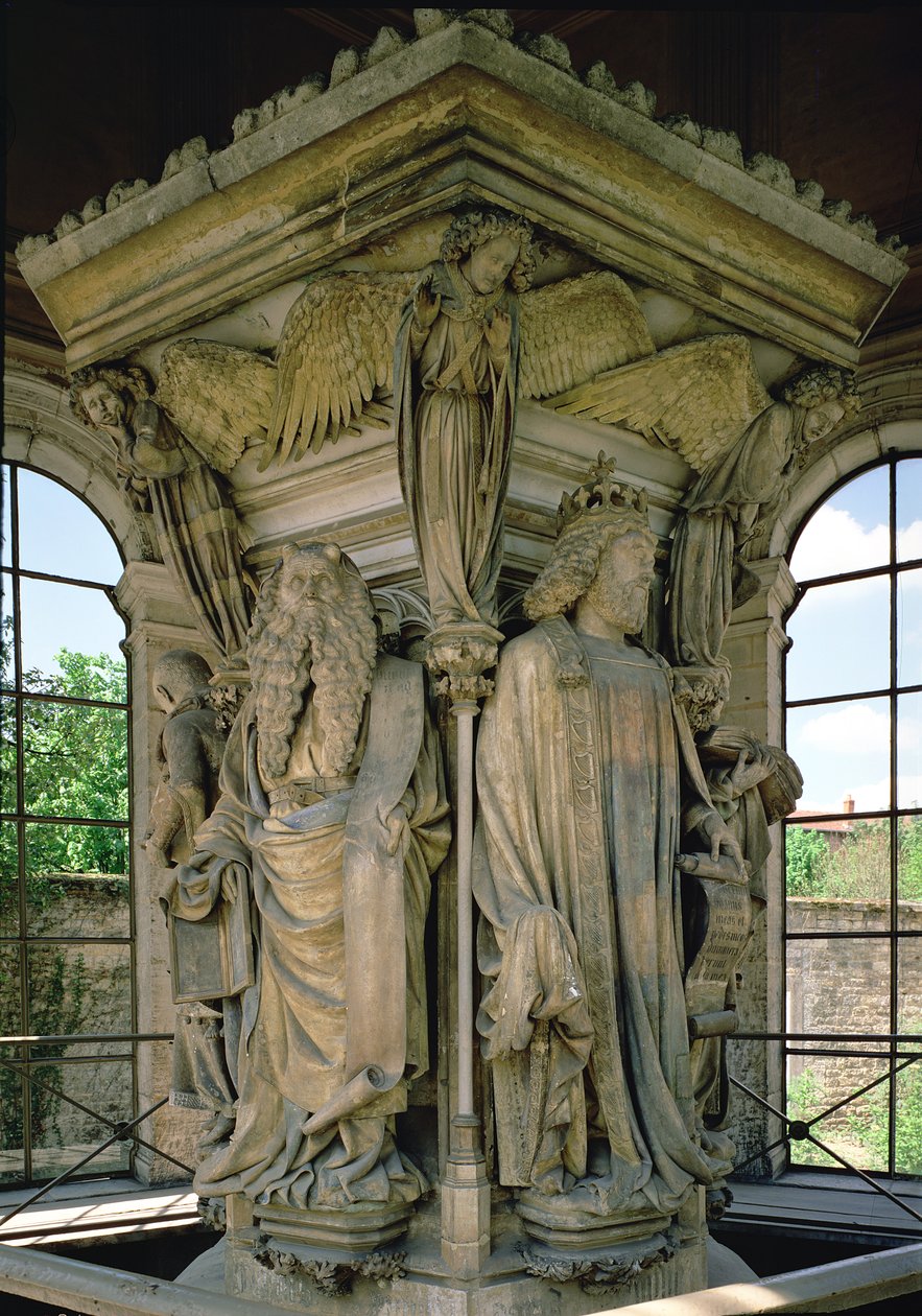 The Well of Moses, David and Moses, 1395-1404 af Claus and Malouel, Jean Sluter