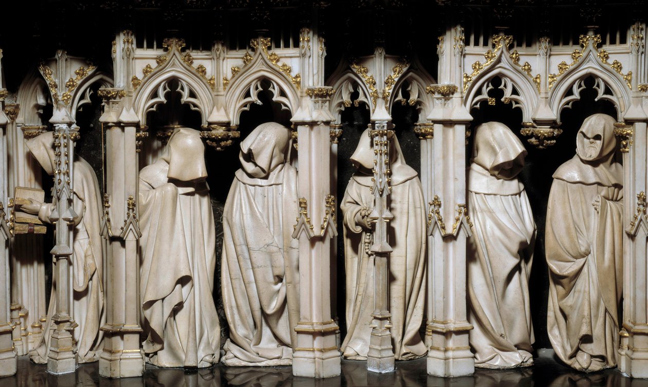 De angrende i Filip den Hårdes grav (1342-1404) Skulptur af Claus Sluter (1350-1406) 1400-tallet. Dijon, Museum of Fine Arts af Claus Sluter
