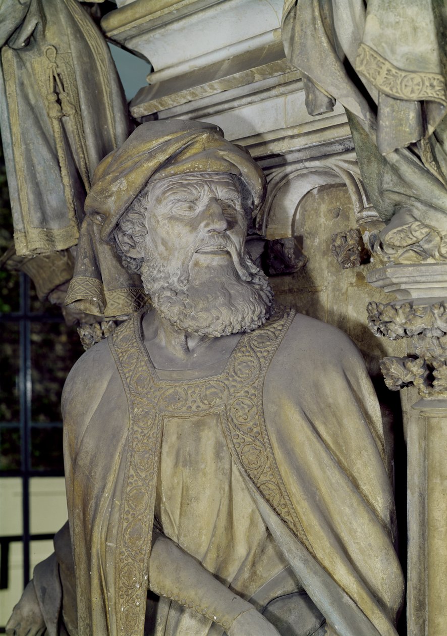 Moses Brønd, detalje af Daniel fra den sekskantede piedestal, 1395-1404 sten af Claus and Malouel, Jean Sluter