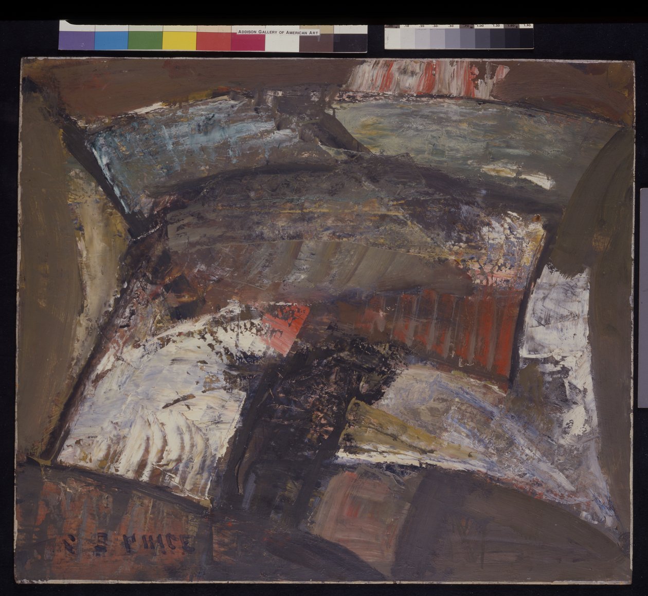 Abstraktion #3, ca. 1940 (olie på panel, pap) af Clayton S. Price
