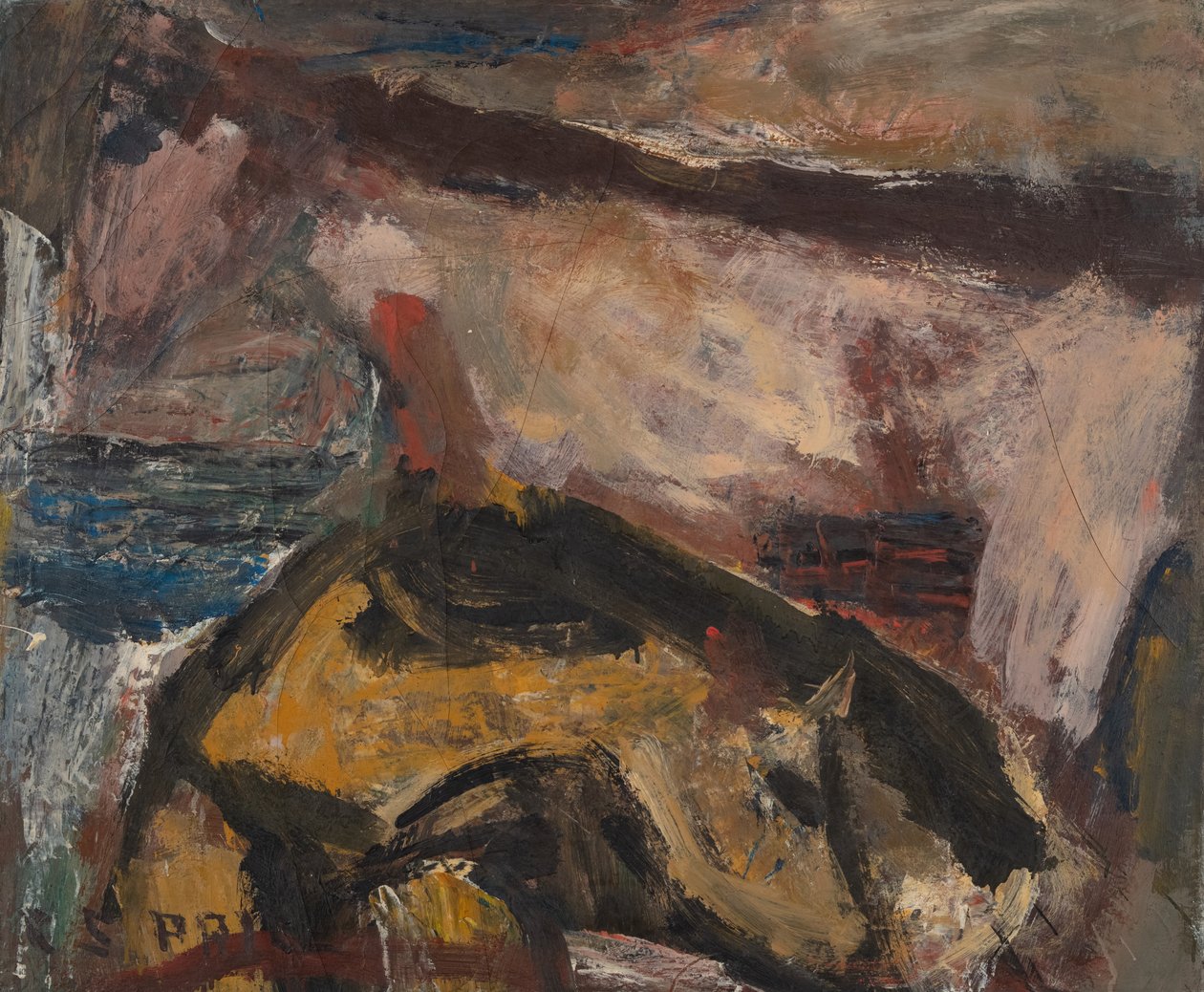 To køer, 20. århundrede (olie på lærred) af Clayton S. Price