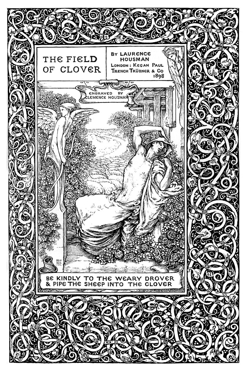 Titelside til The Field of Clover, 1899. af Clemence Housman