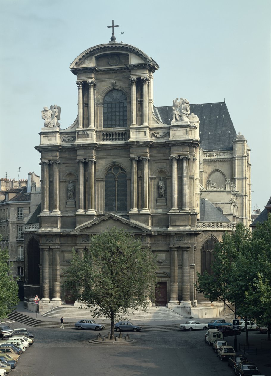 Facade af Saint-Gervais kirke, bygget 1616-21 af Clement II Metezeau