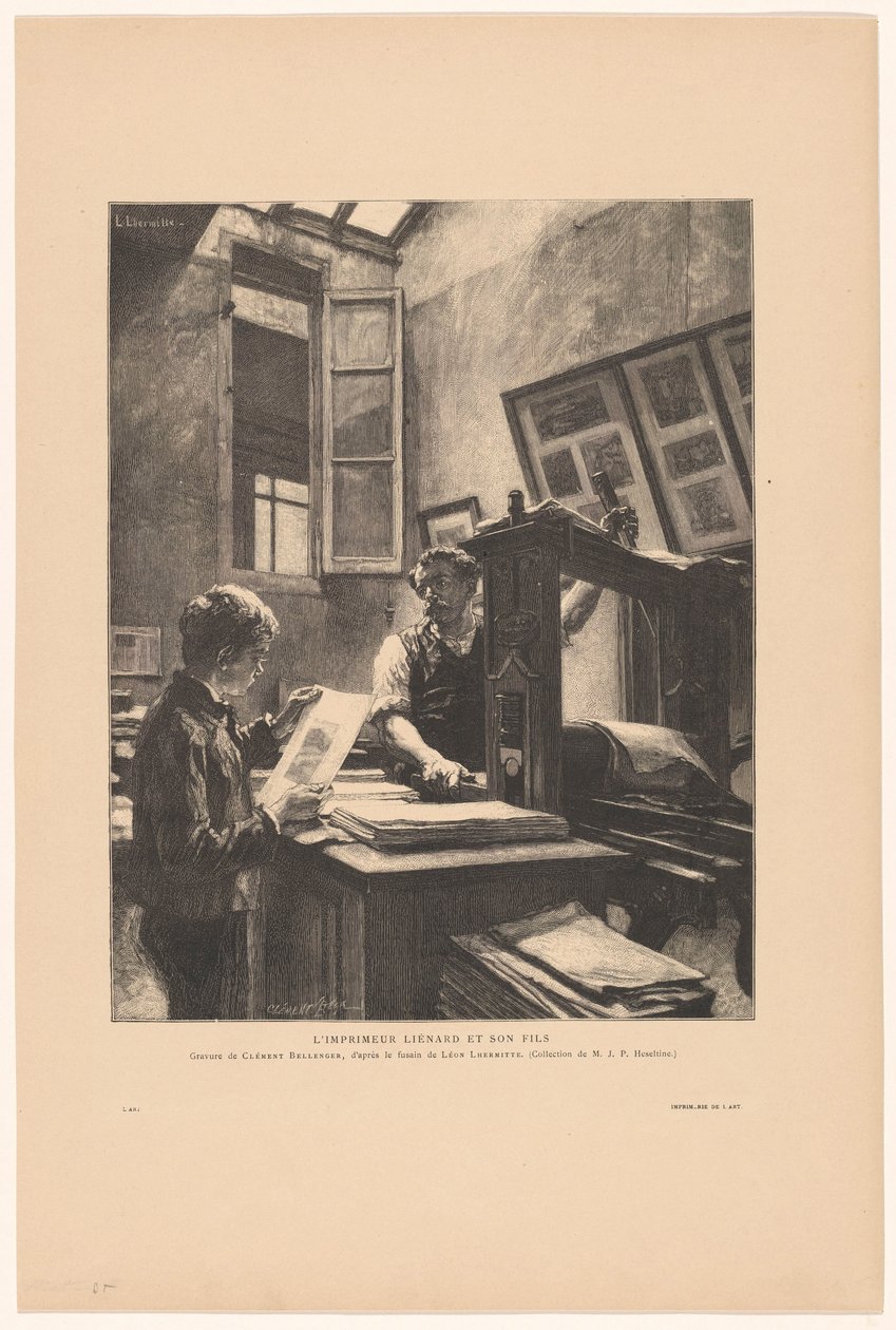 Bogtrykker Liénard og hans søn L